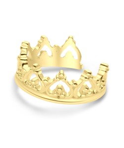 Gold Plated Crown Designed Ear Cuff EC-1174-GP